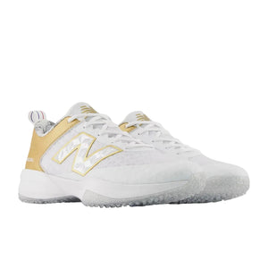 New Balance Senior FuelCell 4040V8 Turf Baseball Cleats silver/white