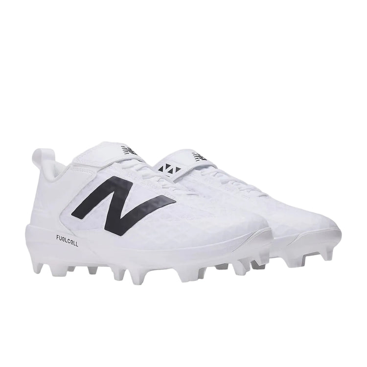 New Balance Senior FuelCell 4040V8 TPU Baseball Cleats white