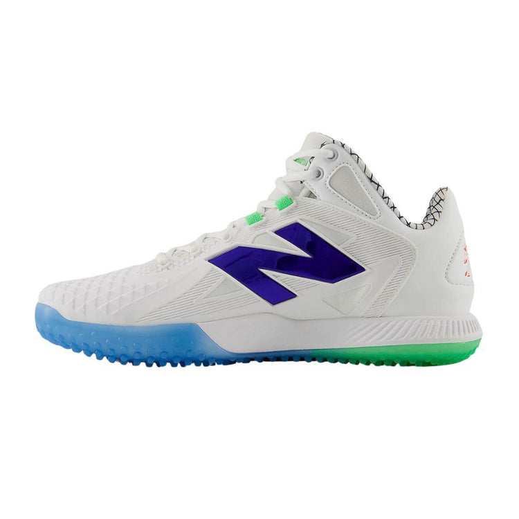 New Balance Senior FuelCell Ohtani 1 Trainer Turf Baseball Shoes white/blue/green