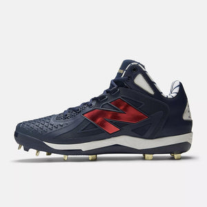 New Balance Senior FuelCell Ohtani V1 Mid Metal Baseball Cleats navy blue/ red logo