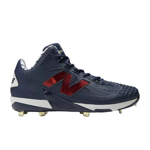 New Balance Senior FuelCell Ohtani V1 Mid Metal Baseball Cleats navy blue/ red logo