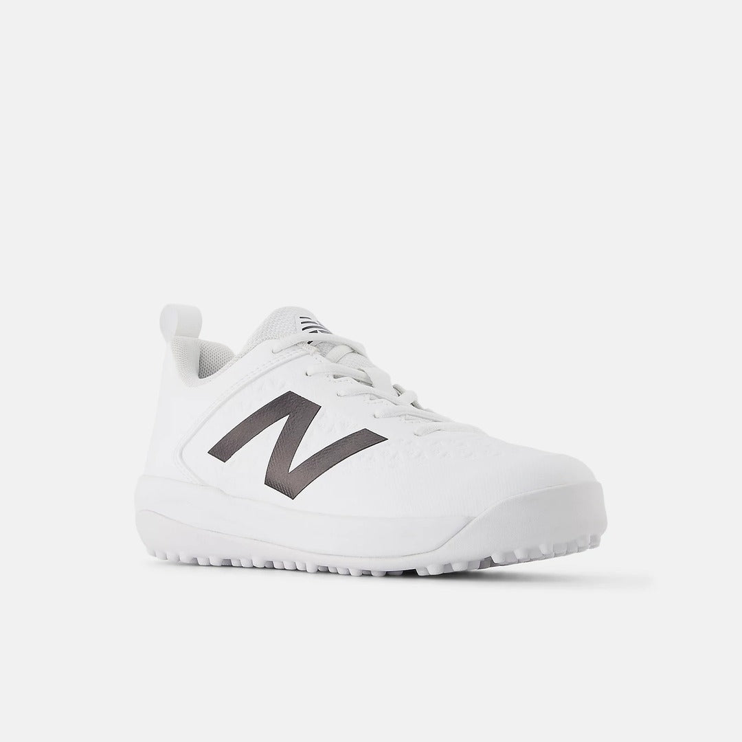 New Balance Youth 4040 V8 Turf Baseball Shoes white
