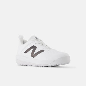 New Balance Youth 4040 V8 Turf Baseball Shoes white