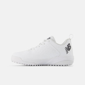 New Balance Youth 4040 V8 Turf Baseball Shoes white