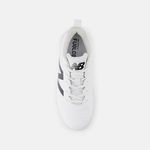 New Balance Youth 4040 V8 Turf Baseball Shoes white