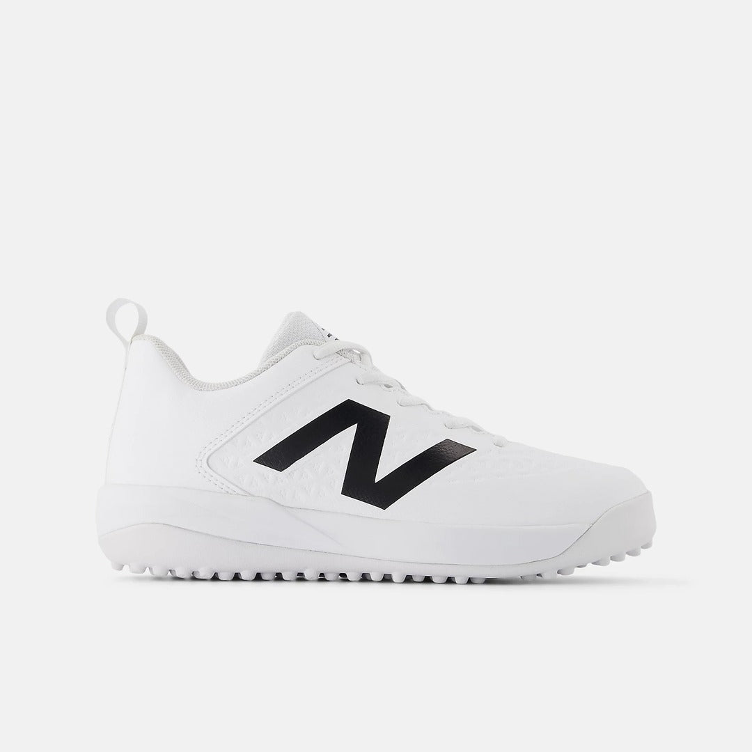 New Balance Youth 4040 V8 Turf Baseball Shoes white