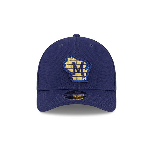 New Era Men's MLB Milwaukee Brewers Clubhouse retro alternate 25 9FORTY MC Cap navy blue