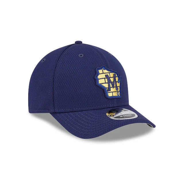 New Era Men's MLB Milwaukee Brewers Clubhouse retro alternate 25 9FORTY MC Cap navy blue