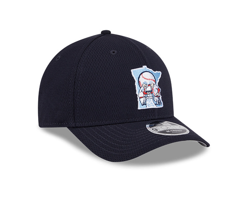 New Era Men's MLB Minnesota Twins Clubhouse retro alternate '25 9FORTY MC Hat black