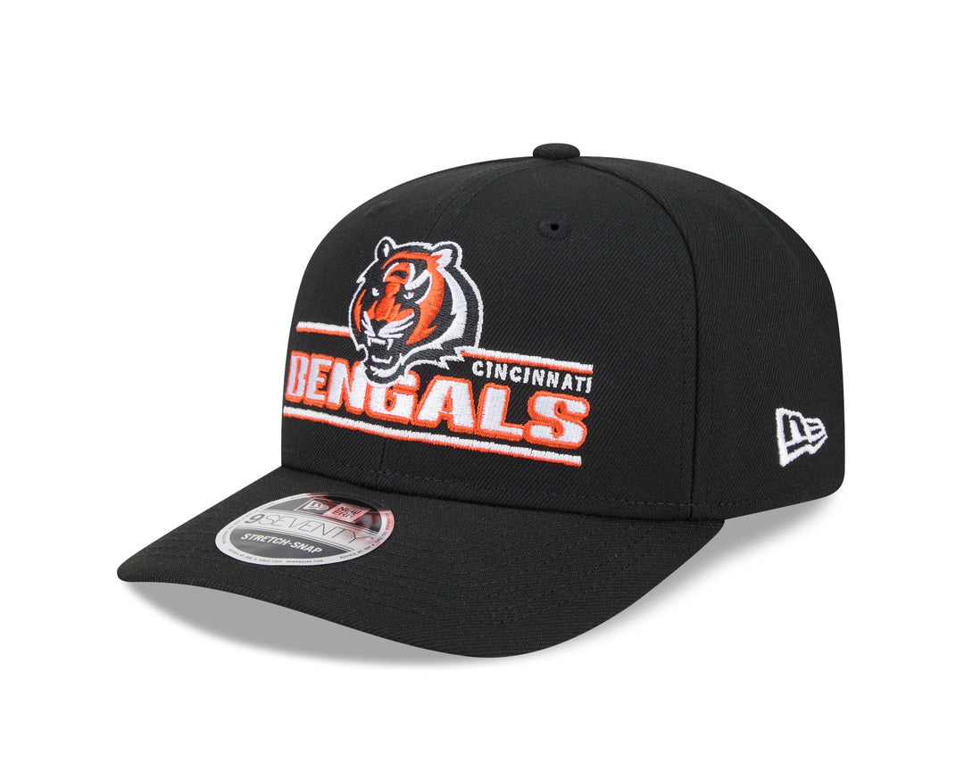 New Era Men's NFL Cincinnati Bengals '25 970 Stretch Snap Stated Hat Black