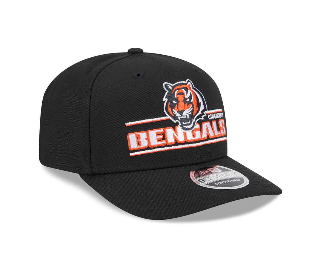 New Era Men's NFL Cincinnati Bengals '25 970 Stretch Snap Stated Hat Black