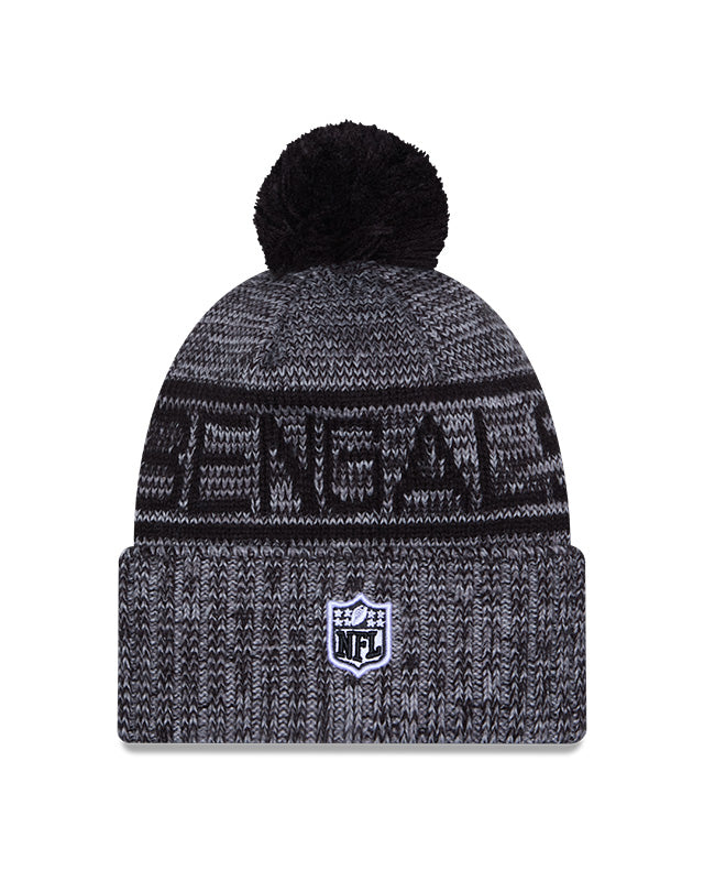New Era Men's NFL Cincinnati Bengals Sideline '25 Sport Pom Knit Toque Grey/Black