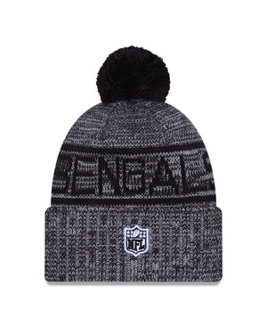 New Era Men's NFL Cincinnati Bengals Sideline '25 Sport Pom Knit Toque Grey/Black