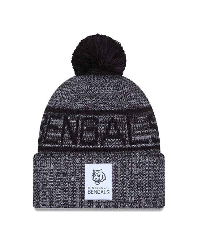 New Era Men's NFL Cincinnati Bengals Sideline '25 Sport Pom Knit Toque Grey/Black