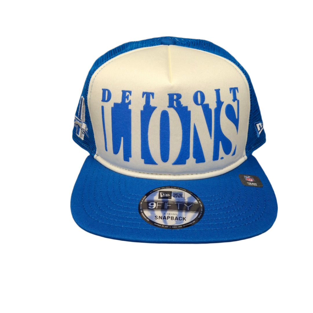 New Era Men's NFL Detroit Lions '25 950 A-Frame Foam Team Cutout Hat White/Blue