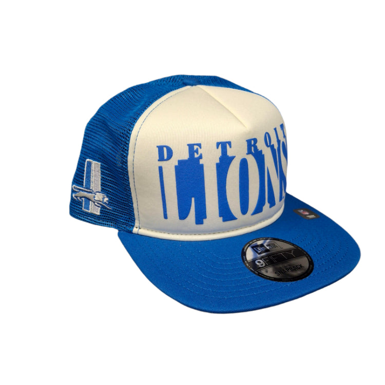 New Era Men's NFL Detroit Lions '25 950 A-Frame Foam Team Cutout Hat White/Blue