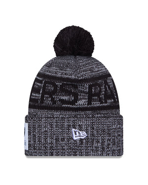 New Era Men's NFL Las Vegas Raiders Sideline '25 Sport Pom Knit Toque Black/Grey