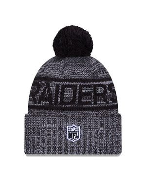 New Era Men's NFL Las Vegas Raiders Sideline '25 Sport Pom Knit Toque Black/Grey