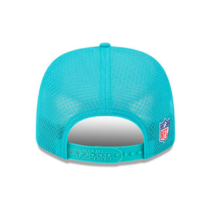 New Era Men's NFL Miami Dolphins Sideline '25 970 Trucker Hat Aqua teal blue