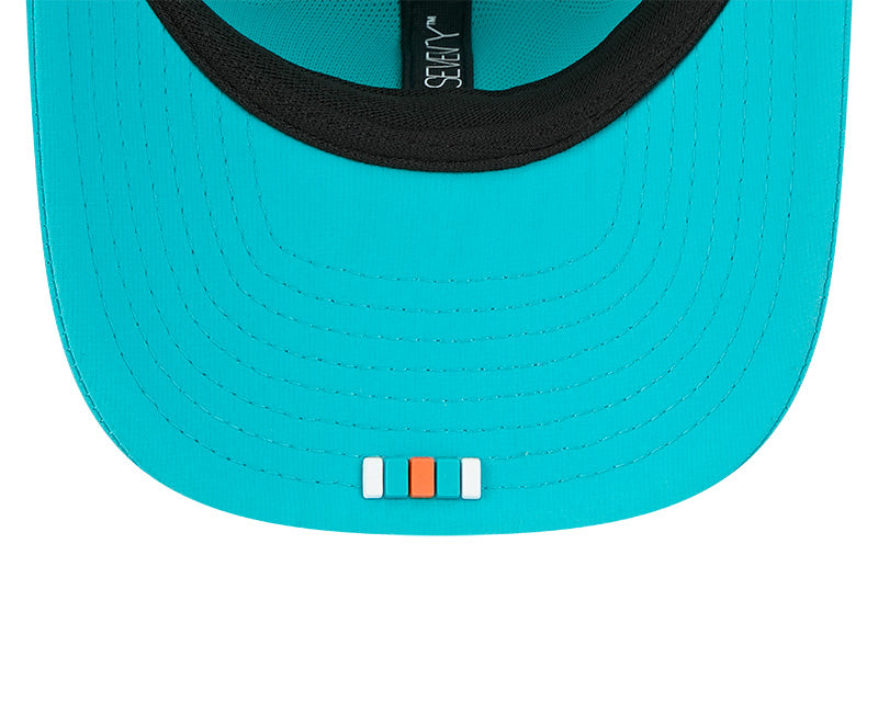New Era Men's NFL Miami Dolphins Sideline '25 970 Trucker Hat Aqua teal blue