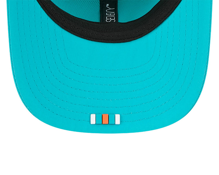 New Era Men's NFL Miami Dolphins Sideline '25 970 Trucker Hat Aqua teal blue