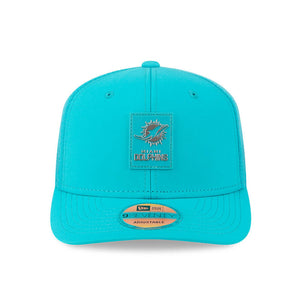 New Era Men's NFL Miami Dolphins Sideline '25 970 Trucker Hat Aqua teal blue