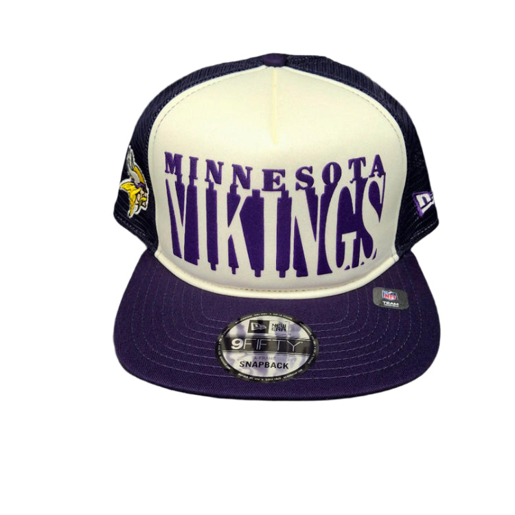 New Era Men's NFL Minnesota Vikings '25 950 A-Frame Team Cutout Hat White/Purple