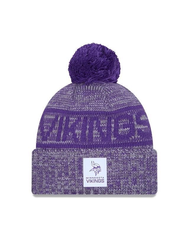 New Era Men's NFL Minnesota Vikings Sideline '25 Sport Pom Knit Toque purple