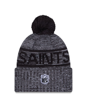 New Era Men's NFL New Orleans Saints Sideline '25 Sport Pom Knit Toque Grey/Black