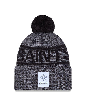 New Era Men's NFL New Orleans Saints Sideline '25 Sport Pom Knit Toque Grey/Black