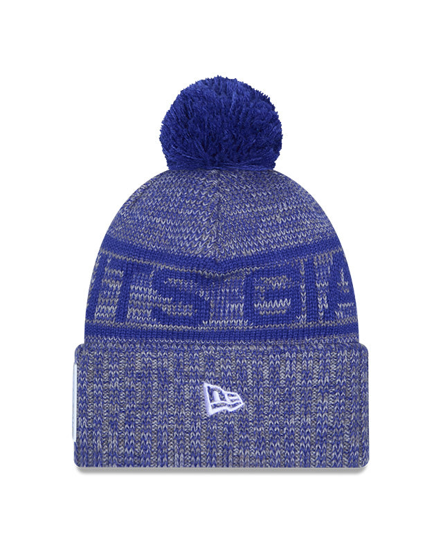 New Era Men's NFL New York Giants Sideline '25 Sport Pom Knit Toque Blue