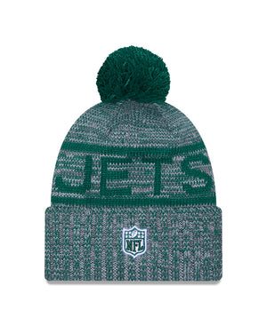 New Era Men's NFL New York Jets Sideline '25 Sport Pom Knit Toque Green