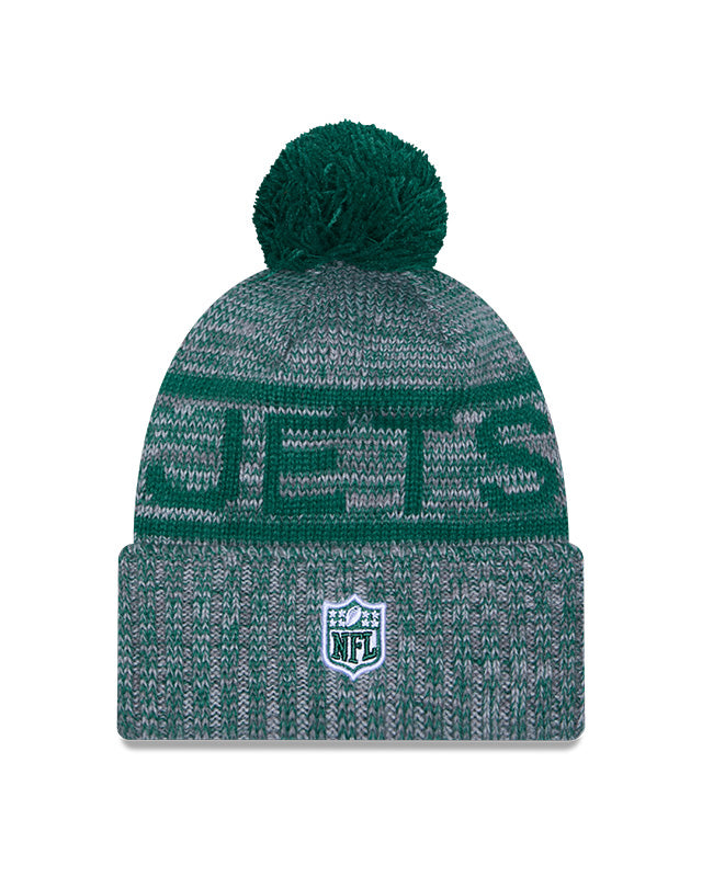 New Era Men's NFL New York Jets Sideline '25 Sport Pom Knit Toque Green