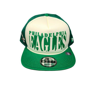 New Era Men's NFL Philadelphia Eagles '25 950 A-Frame Foam Team Cutout Hat White/Green