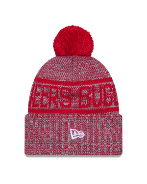 New Era Men's NFL Tampa Bay Buccaneers Sideline '25 Sport Pom Knit Toque Red