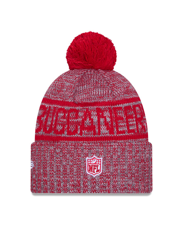 New Era Men's NFL Tampa Bay Buccaneers Sideline '25 Sport Pom Knit Toque Red