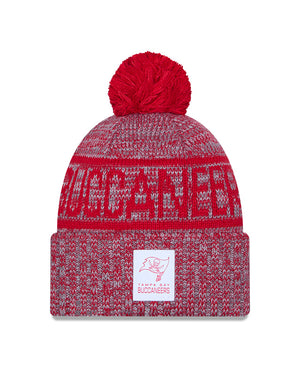 New Era Men's NFL Tampa Bay Buccaneers Sideline '25 Sport Pom Knit Toque Red 