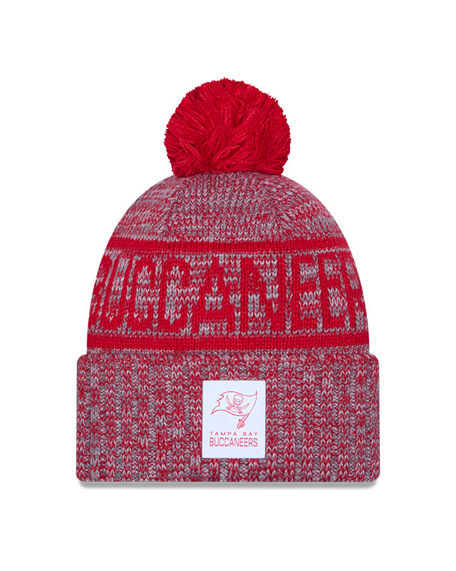 New Era Men's NFL Tampa Bay Buccaneers Sideline '25 Sport Pom Knit Toque Red 