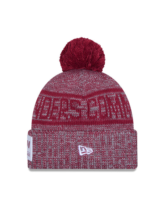 New Era Men's NFL Washington Commanders Sideline '25 Sport Pom Knit Toque Red