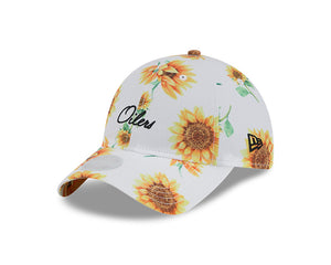 New Era Men's NHL Edmonton Oilers 920 Sunflower Hat white yellow