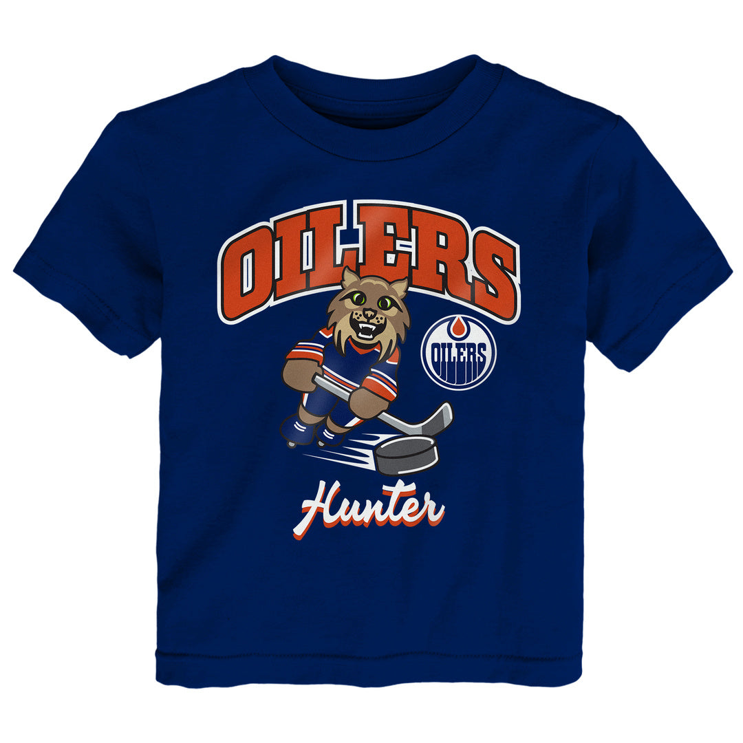 NHL Branded Infant Edmonton Oilers Baby Hunter T-Shirt blue