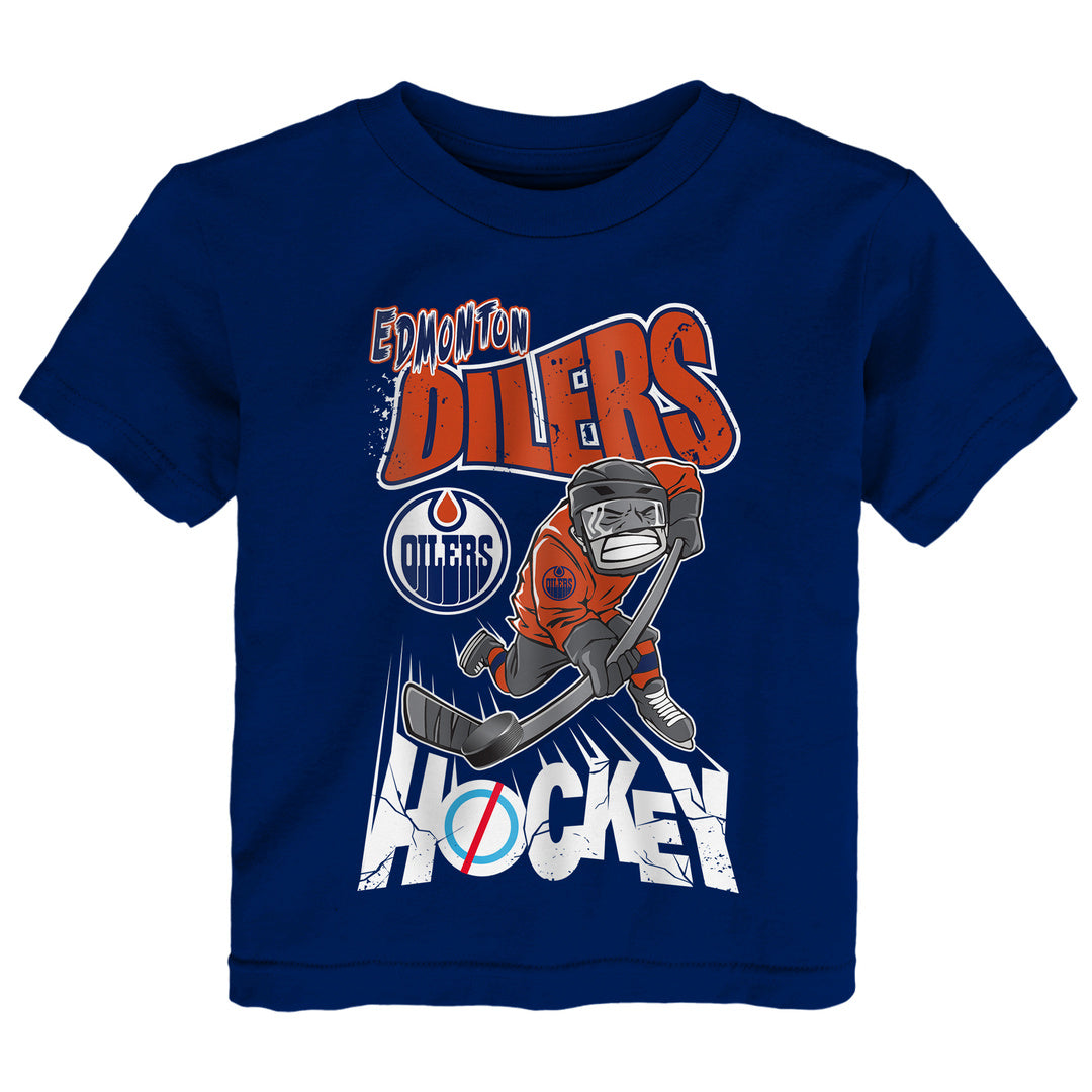 NHL Branded Toddler Edmonton Oilers One-Timer T-Shirt blue