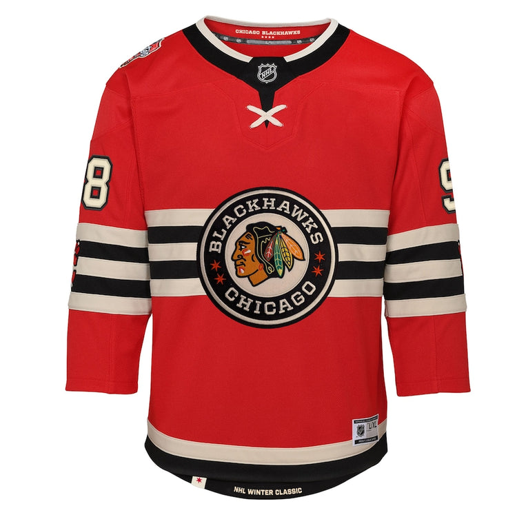 NHL Branded Youth Chicago Blackhawks Connor Bedard Winter Classic Jersey 2025 Red 1