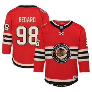 NHL Branded Youth Chicago Blackhawks Connor Bedard Winter Classic Jersey 2025 Red