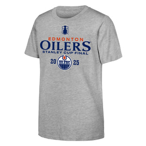 NHL Branded Youth Edmonton Oilers 2025 Stanley Cup Participant Roster T-Shirt grey