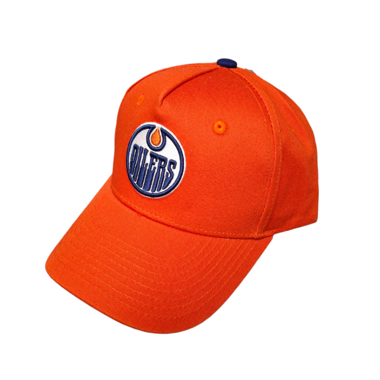 NHL Branded Youth Edmonton Oilers Basic Precurved snapback Hat Orange orange