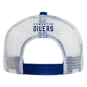 NHL Branded Youth Edmonton Oilers Foam Trucker Snapback Cap Blue/White