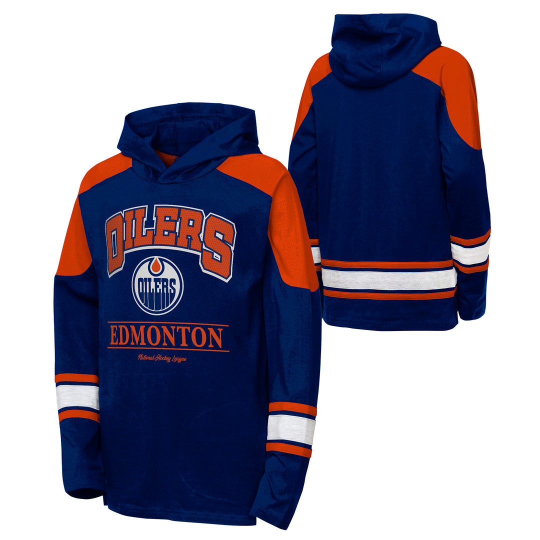 NHL Branded Youth Edmonton Oilers Gear Up Fashion Hoodie blue