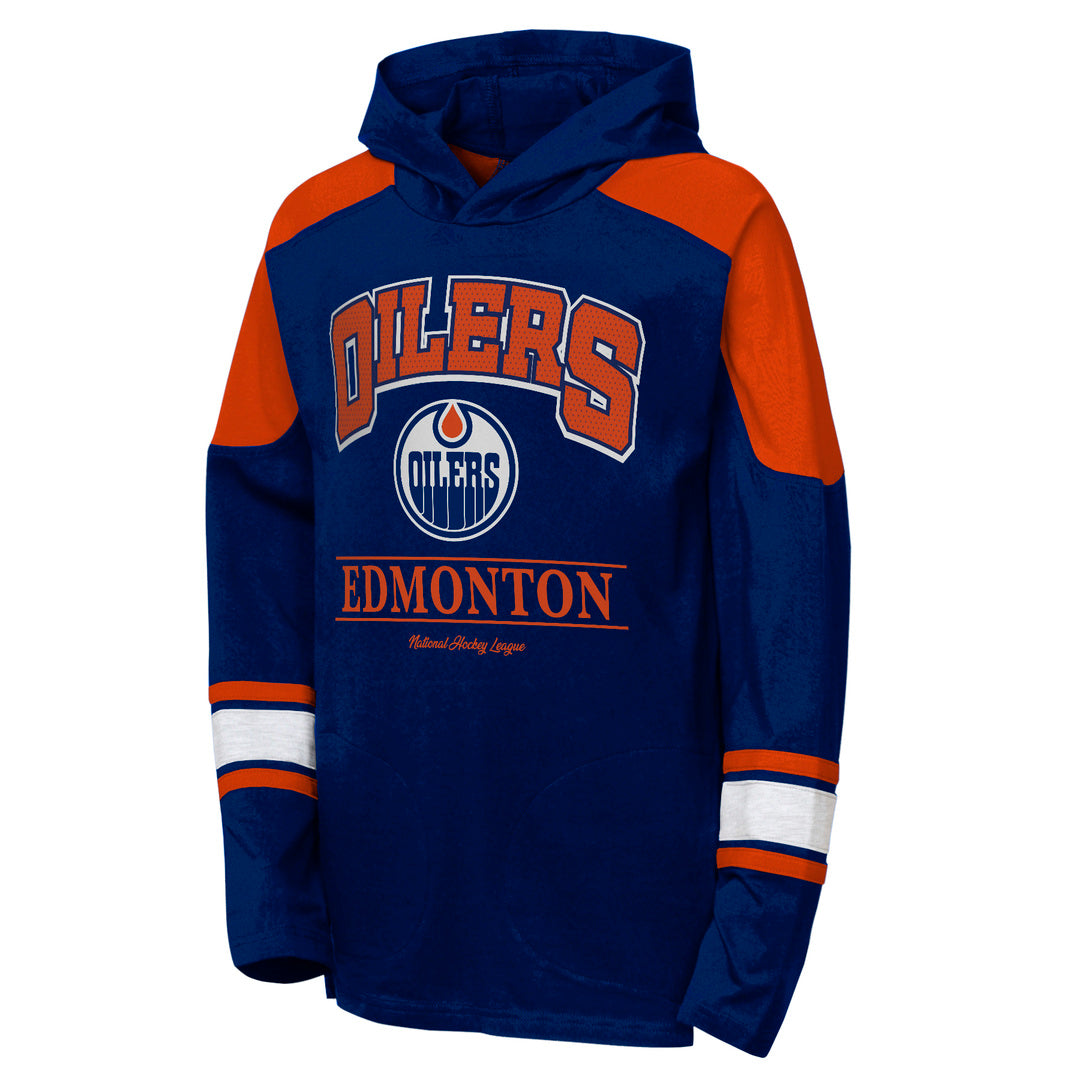 NHL Branded Youth Edmonton Oilers Gear Up Fashion Hoodie blue
