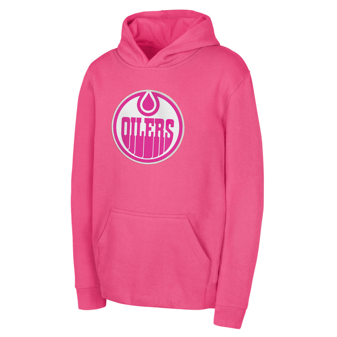NHL Branded Youth Edmonton Oilers Prime Hoodie pink